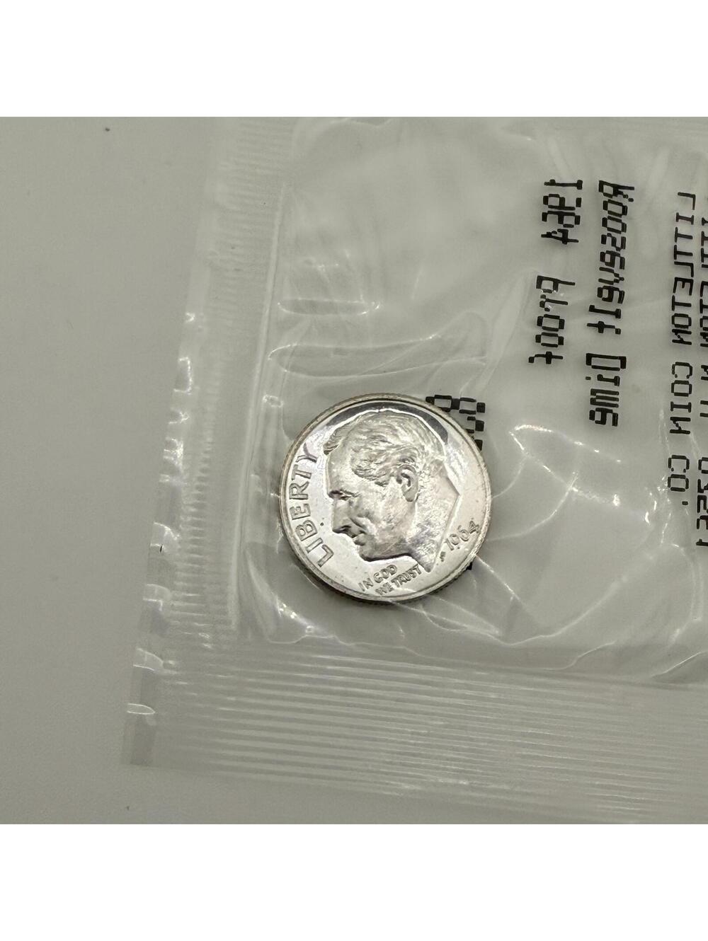 1964 (P) Roosevelt Dime 90% Silver About Uncirculated AU